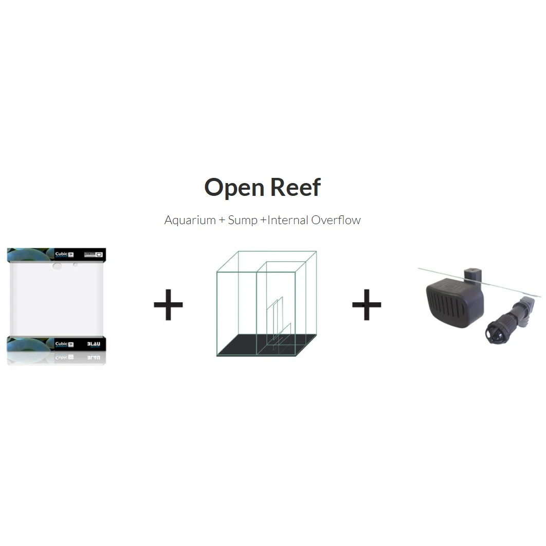 Blau Saltvandsakvarium Open Reef Experience 91 Liter 45x45x45 cm